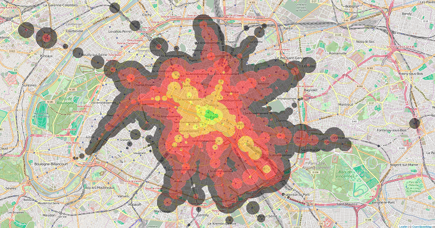 a simple isochrone request on Navitia playground